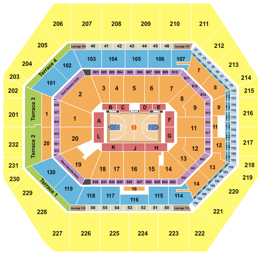 Gainbridge Fieldhouse Indiana Pacers Seating Chart